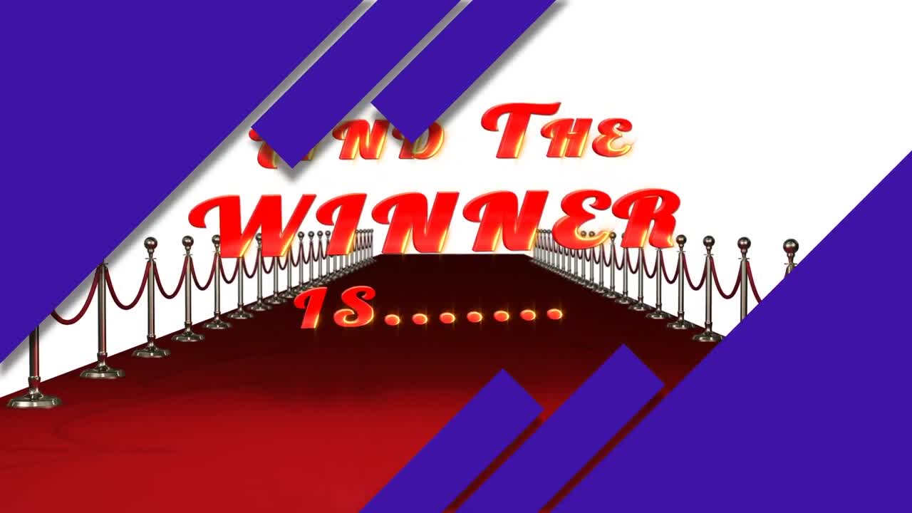 애니메이션의 우승자는 빨간 카 ⁇  위에 텍스트입니다