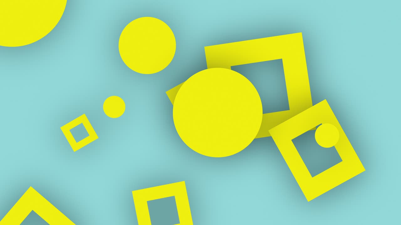 Abstract geometry modern moving and rotate on pink background 4K with space for design