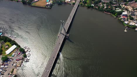 Die-Lekki-ikoyi-Verbindungsbrücke-Ist-Ein-Beliebtes-Wahrzeichen-In-Lagos,-Nigeria