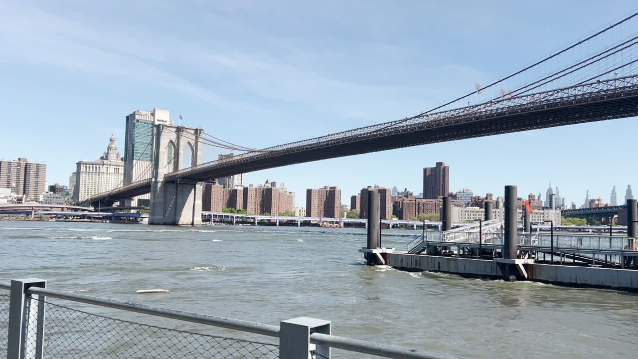 Brooklyn Bridge over East River New York