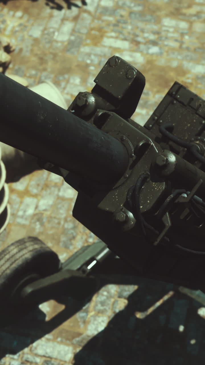 Military artillery positioned on a rugged battlefield for tactical advantage