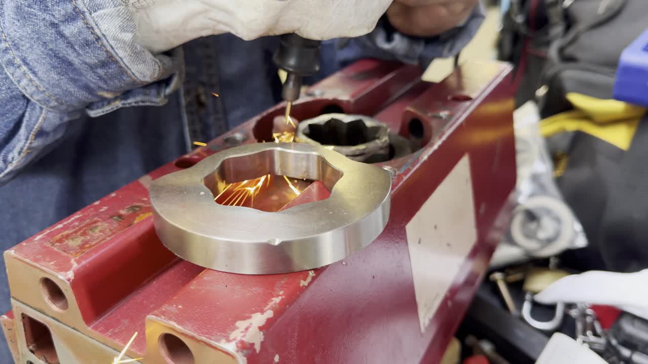 uso manual de la herramienta, eliminación de chispas de la máquina de fresado