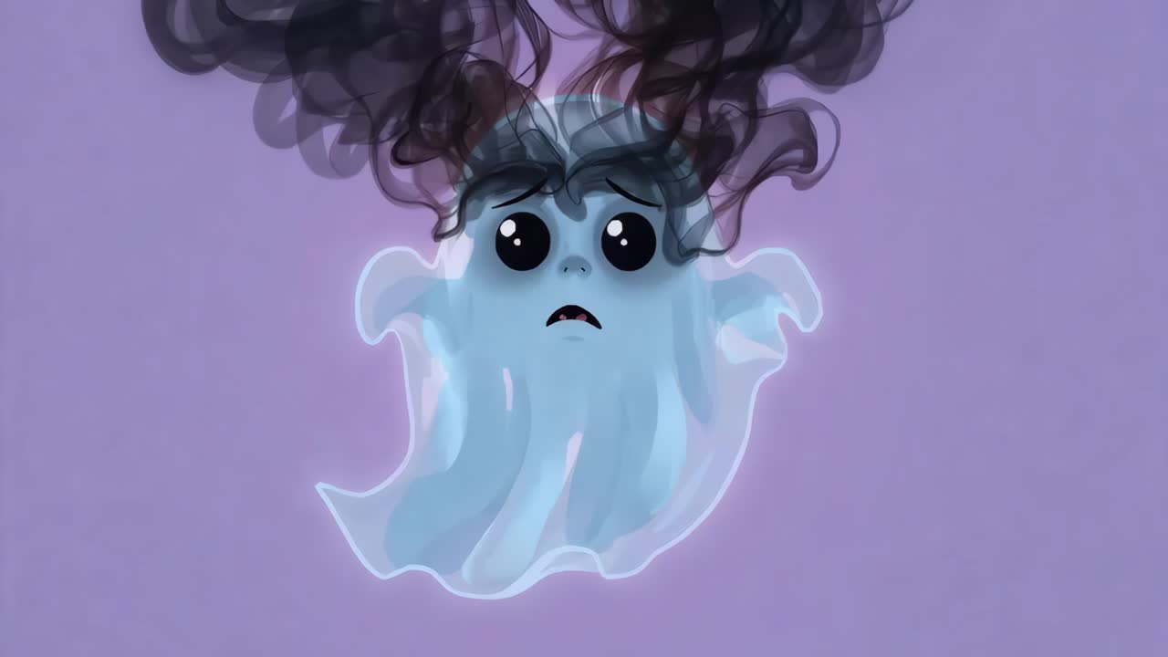 Üzgün Karikatür Hayalet