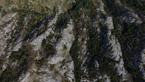 lovcen mountain and national park in montenegro. - aerial shot