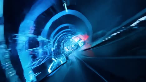 paisaje urbano futurista con luces de neón brillantes
