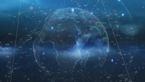 animación de las estadísticas y el procesamiento de datos financieros en todo el mundo