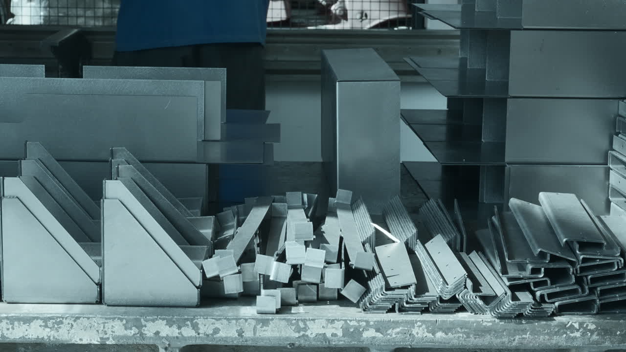 공장에서의 금속 제조 과정