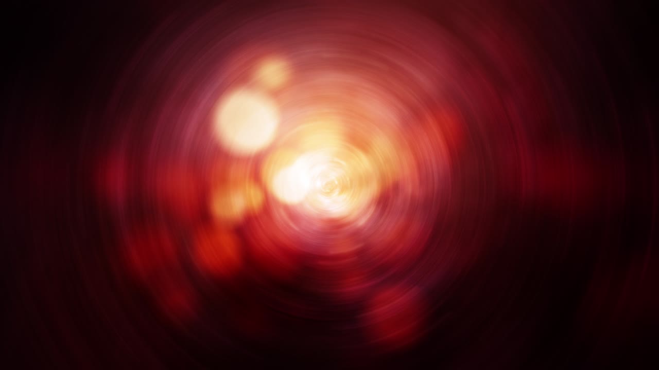abstracto rojo dorado desenfocado borroso bokeh fondo de luz bucle sin costuras. 4k 3d fondo de navidad. abstracto partículas brillantes magia dorado bokeh ondas de luz para feliz navidad, año nuevo festivo.