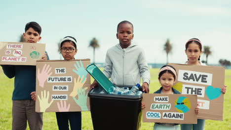 Children,-face-and-protest-poster-for-eco