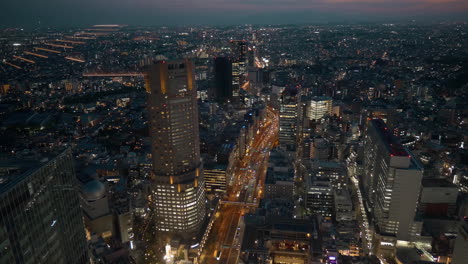 night cityscape of japan tokyo shibuya