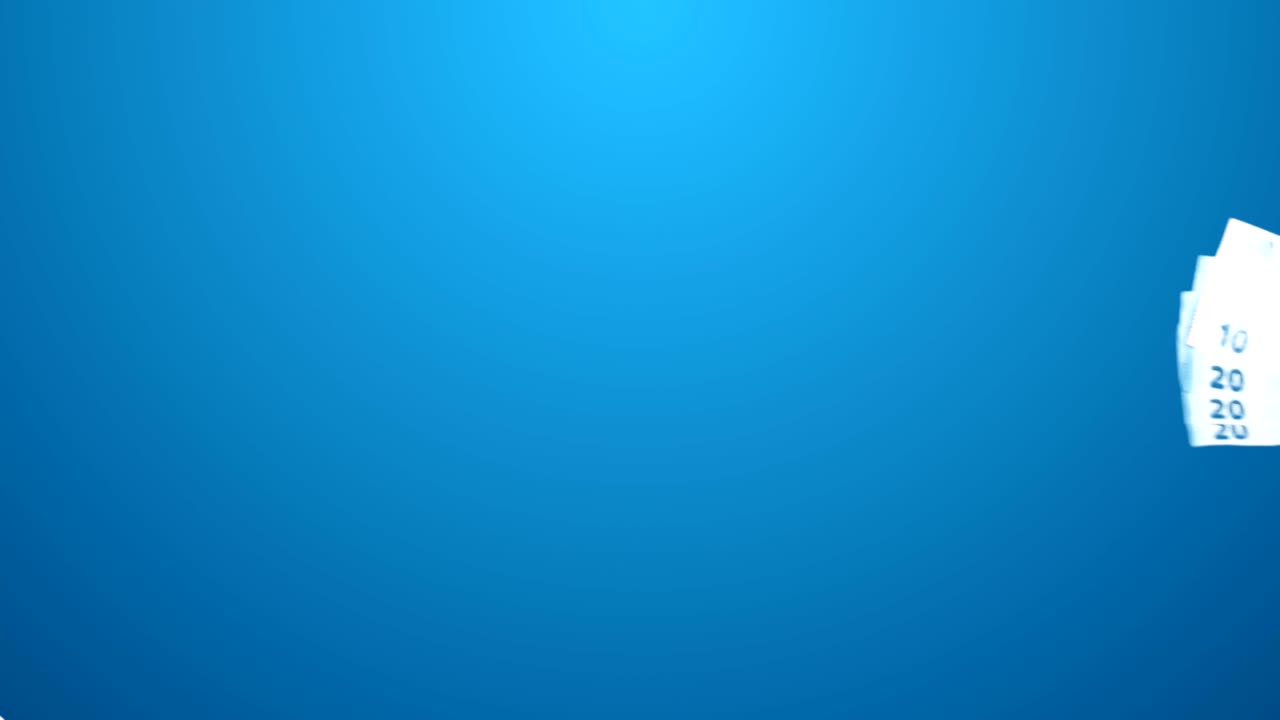 santa claus agitando billetes de euro de navidad pantalla verde conjunto de imágenes de video 4k.