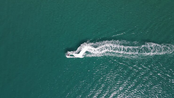 Sea Jetski Aerial View