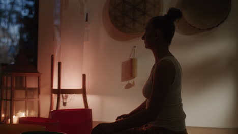 spiritual healing session with drumming and crystal bowls