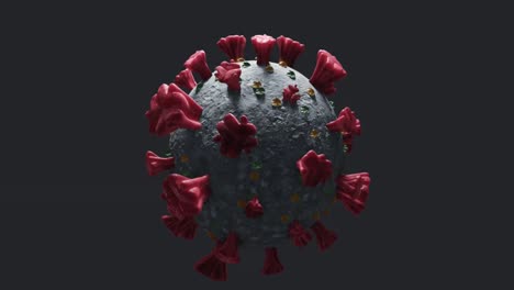 animation of virus cell over school icons