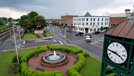 thomasville-nc,-north-carolina-aerial-downtown-pullout