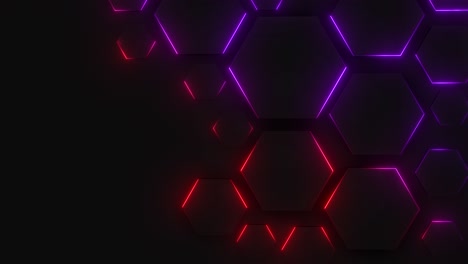 neon hexagon background