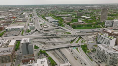 busy highway during daytime rush hour traffic