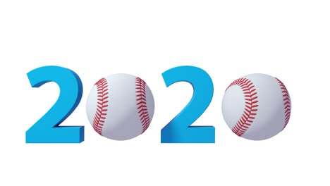 baseball 2020 design background on a white background