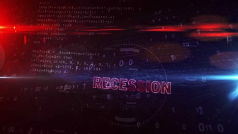 recession economy and business abstract loopable tunnel animation