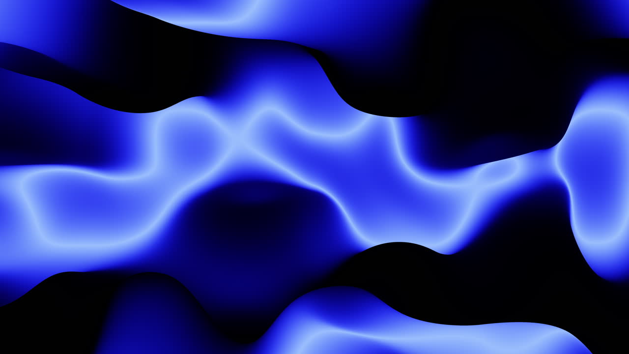 Mesmerizing blue wave pattern against a black background