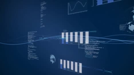 animation of data processing over diagrams