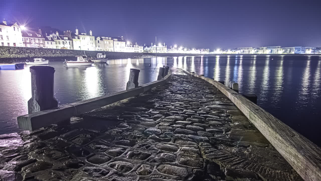 Harbour pavement Guernsey Normandy Bailiwick timelapse