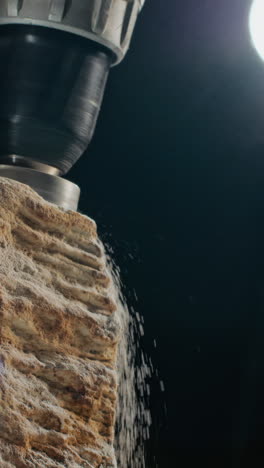drilling and cutting stone with power tools