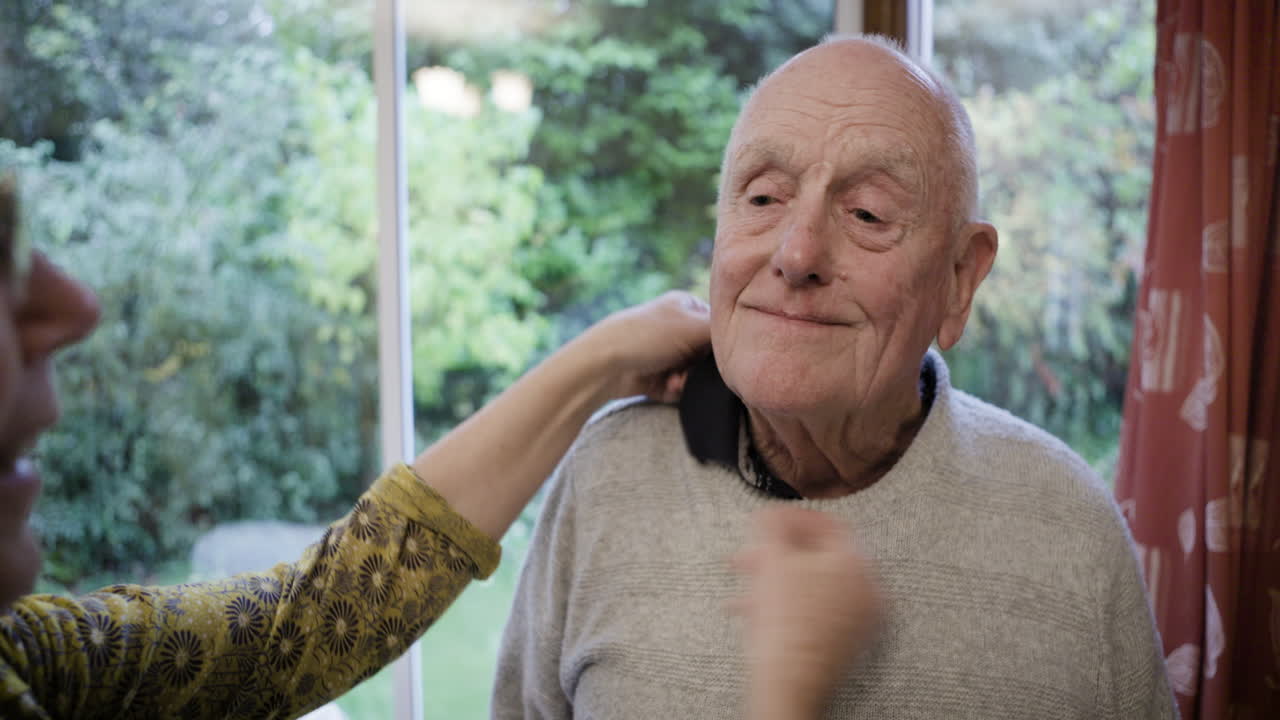Elderly Man Receiving Care