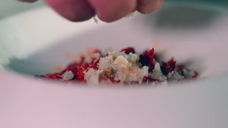 Cook prepares pericana, a typical dish from Alicante, Spain, Mediterranean