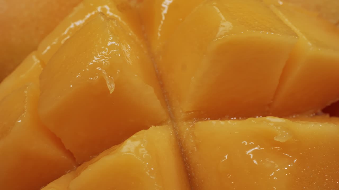 Close up of sliced mango
