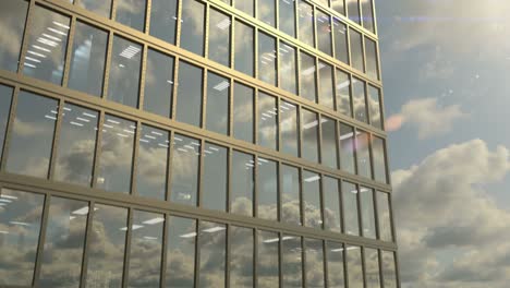 skyscraper exterior and windows of the high rise office building, seamless loop