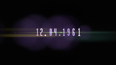 12.04.1961 with light of stars and lines in galaxy
