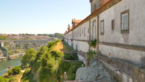 a serene and contemplative view of monastery of serra do pilar in nova de gaia, portugal - close up