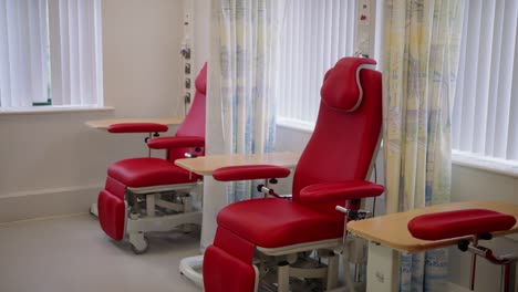 chairs for patient comfort at hospital blood collection