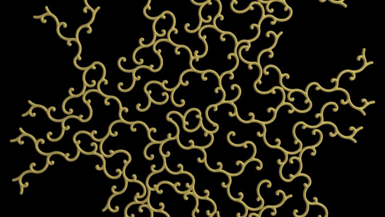 추상 3d, 아름다운 황금 아라베스크 애니메이션 디자인, 기하학적 패턴, 예술적 리 패턴, 아라비아 배경, 3d 추상 애니메이션, 4k 고품질.