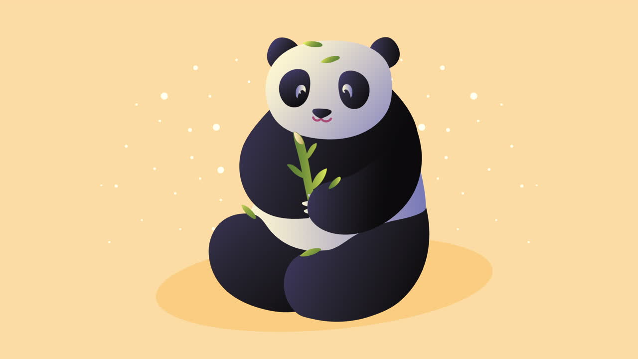 cultura asiática animación del oso panda