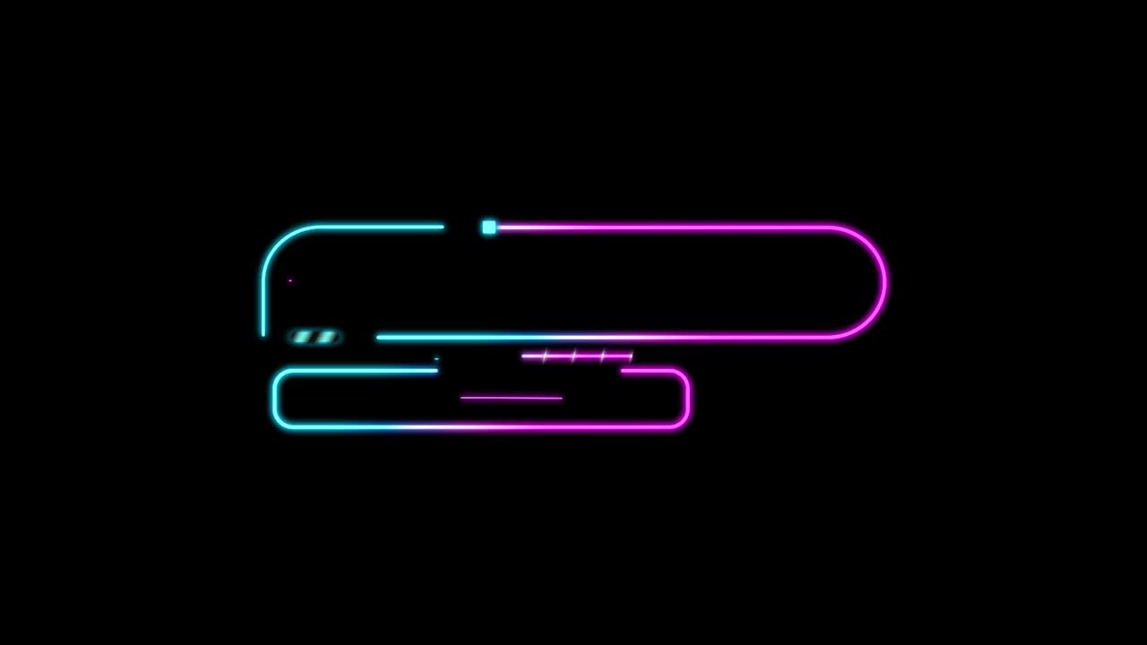 Neon Light Shapes Graphic Design