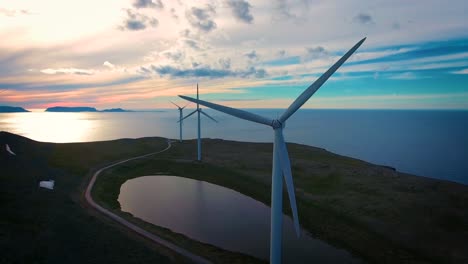 molinos de viento para la producción de energía eléctrica havoygavelen parque de molinos de viento noruega