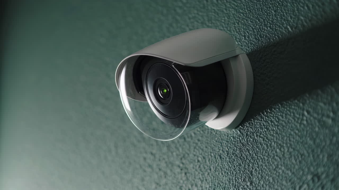 Security Camera on Wall