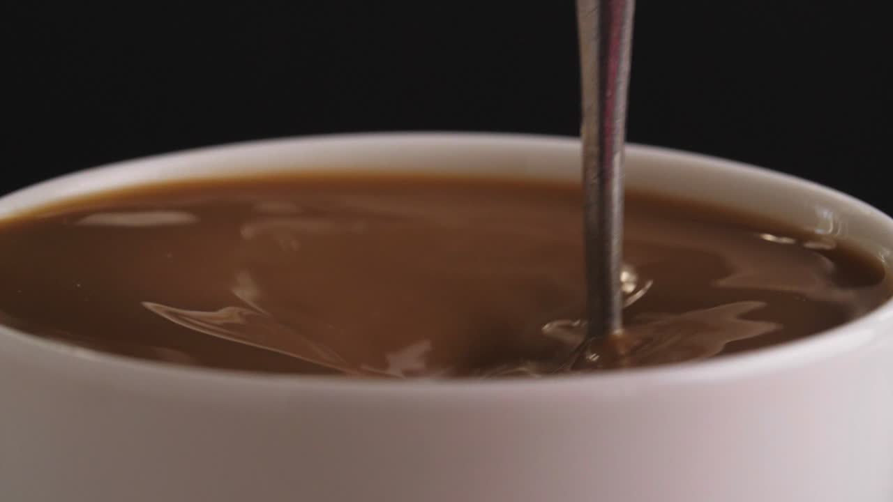 Stirring Coffee in a Cup