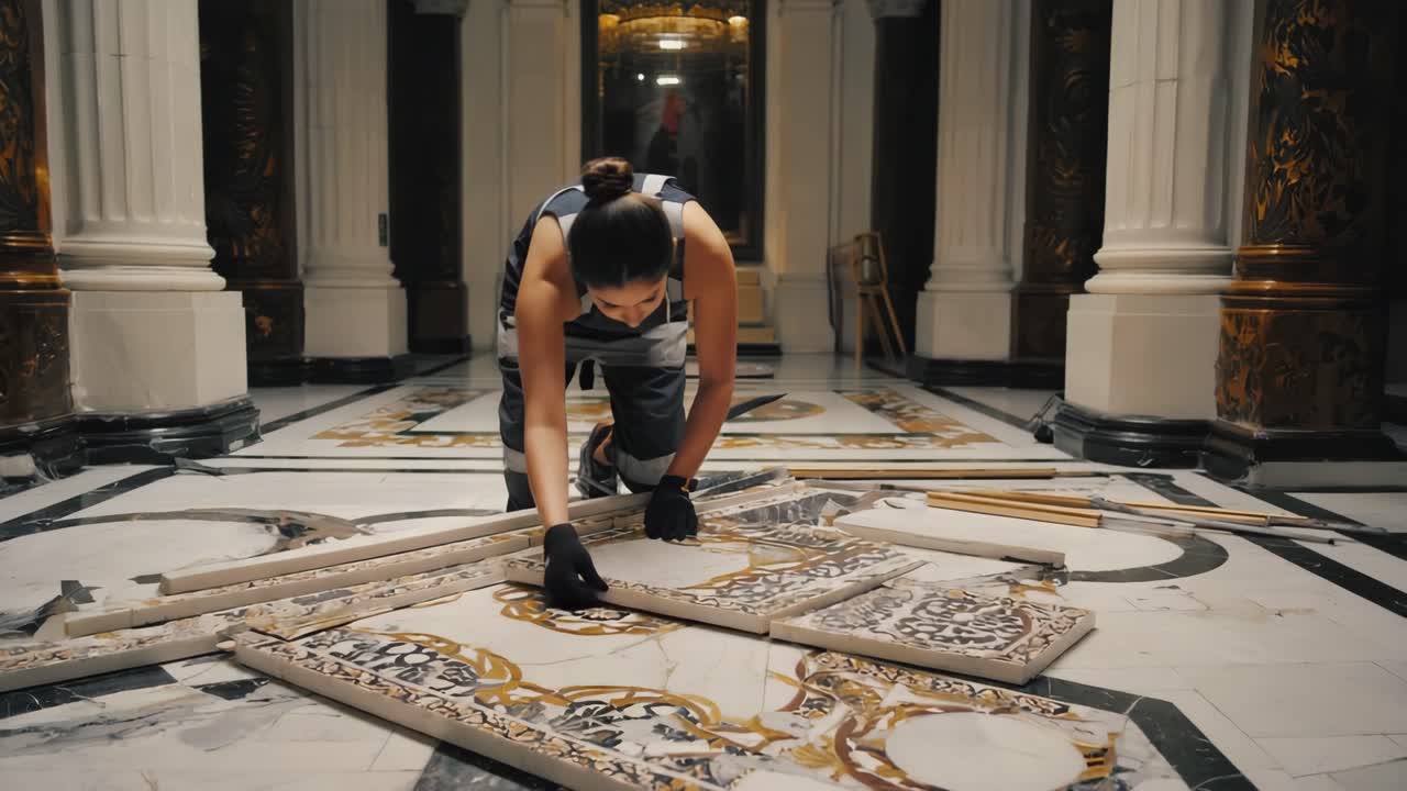 Mosaic Restoration in a Grand Building