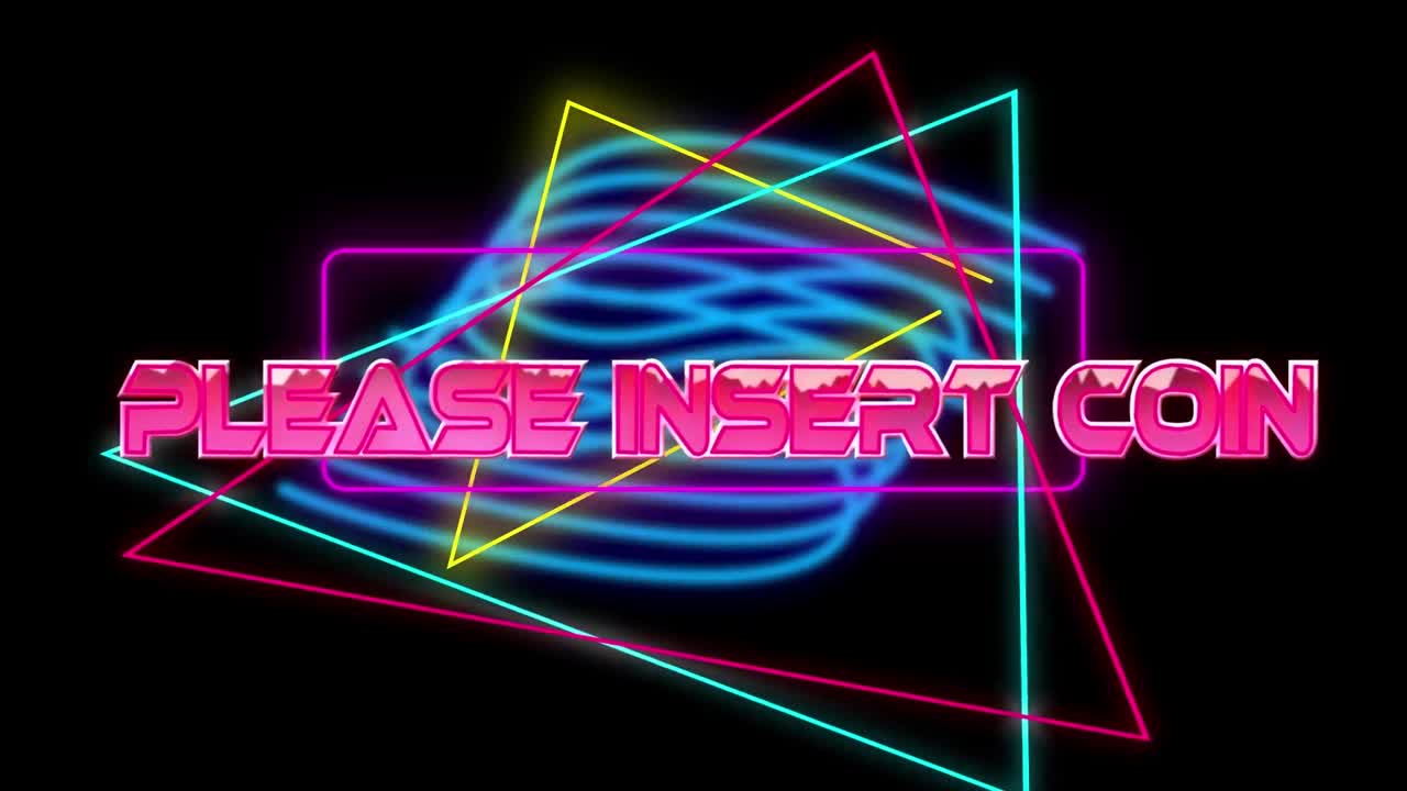 animación de por favor inserte texto de moneda sobre las formas