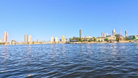 scenic river cruise with city skyline views