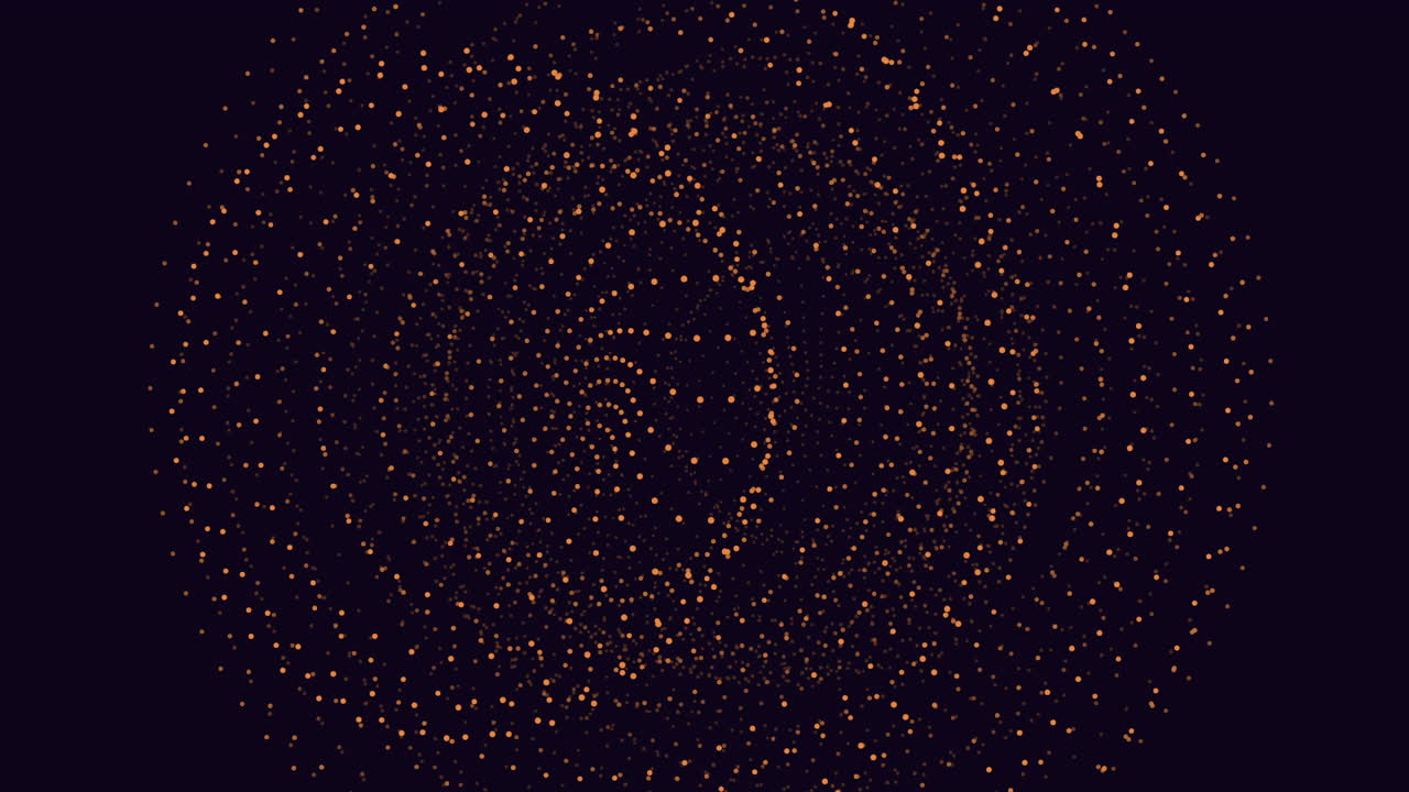Dynamic spiral pattern of overlapping dots
