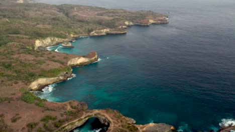 nusa penida island is one of the tourist attractions of bali island crystal beach kelingking beach angle billabong broken beach