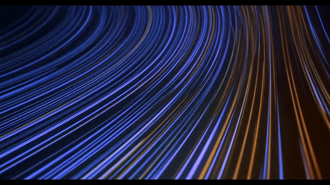 Abstract Background with Glowing Blue and Orange Light Trails