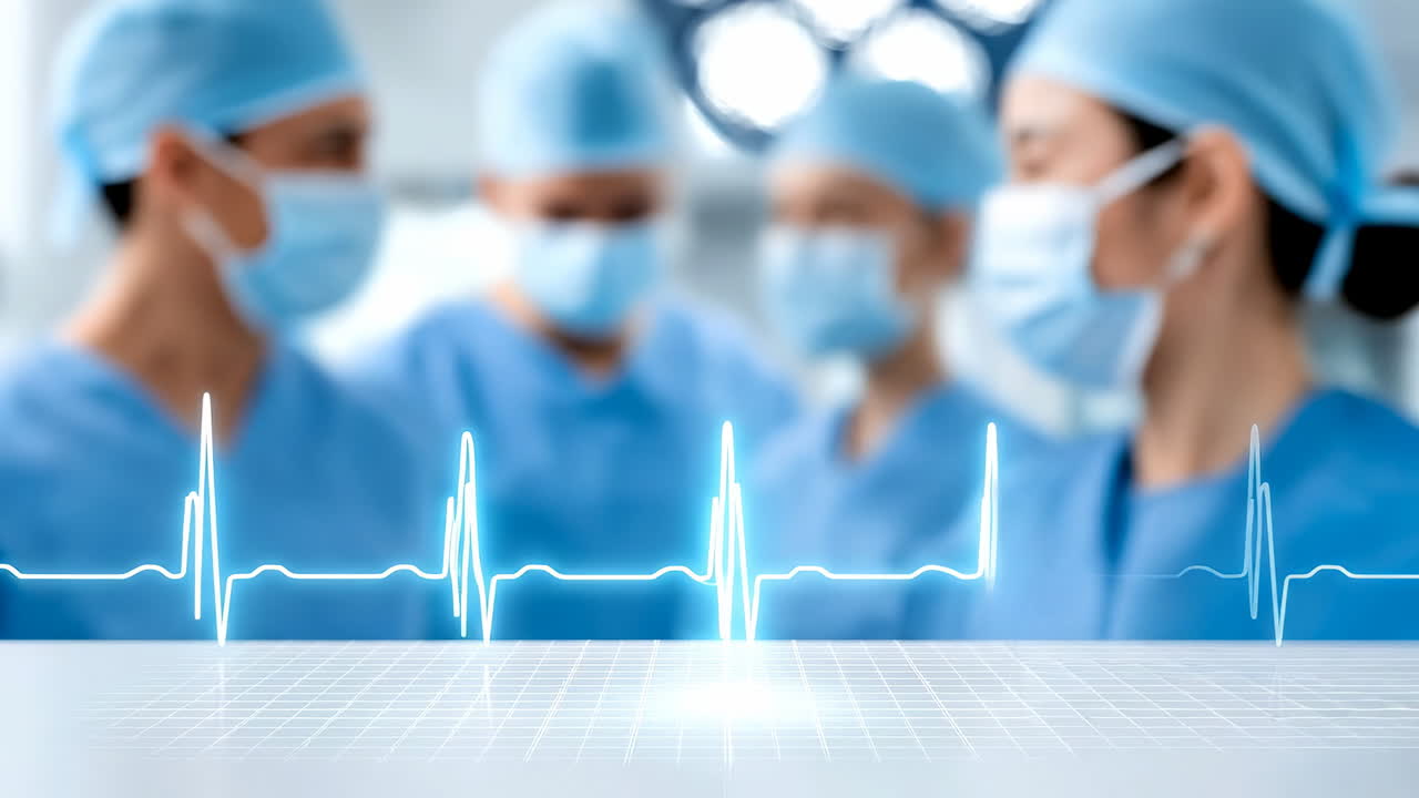 Doctors prioritize patient care. Medical professionals in blue scrubs and masks collaborate in a hospital, ensuring patient safety and health