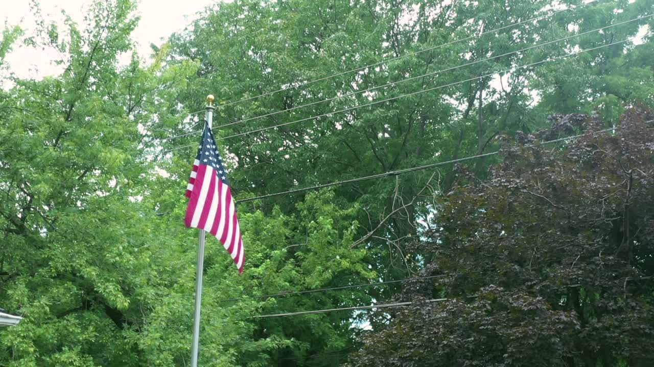 The United States flag red white and blue