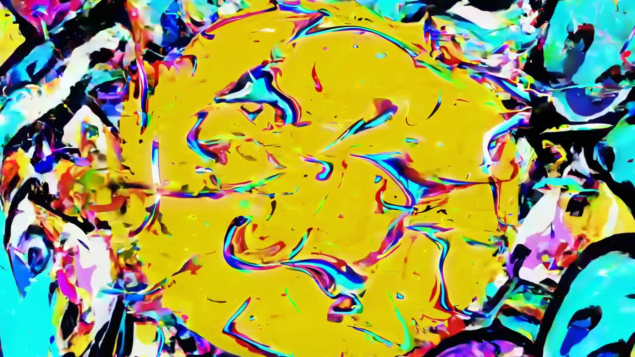 retratos abstractos y coloridos