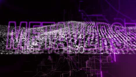 animation of data processing over metaverse text